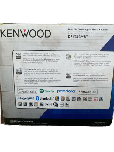 Kenwood DPX303MBT Double Din Stereo - Fresh Stock Dated January 2026