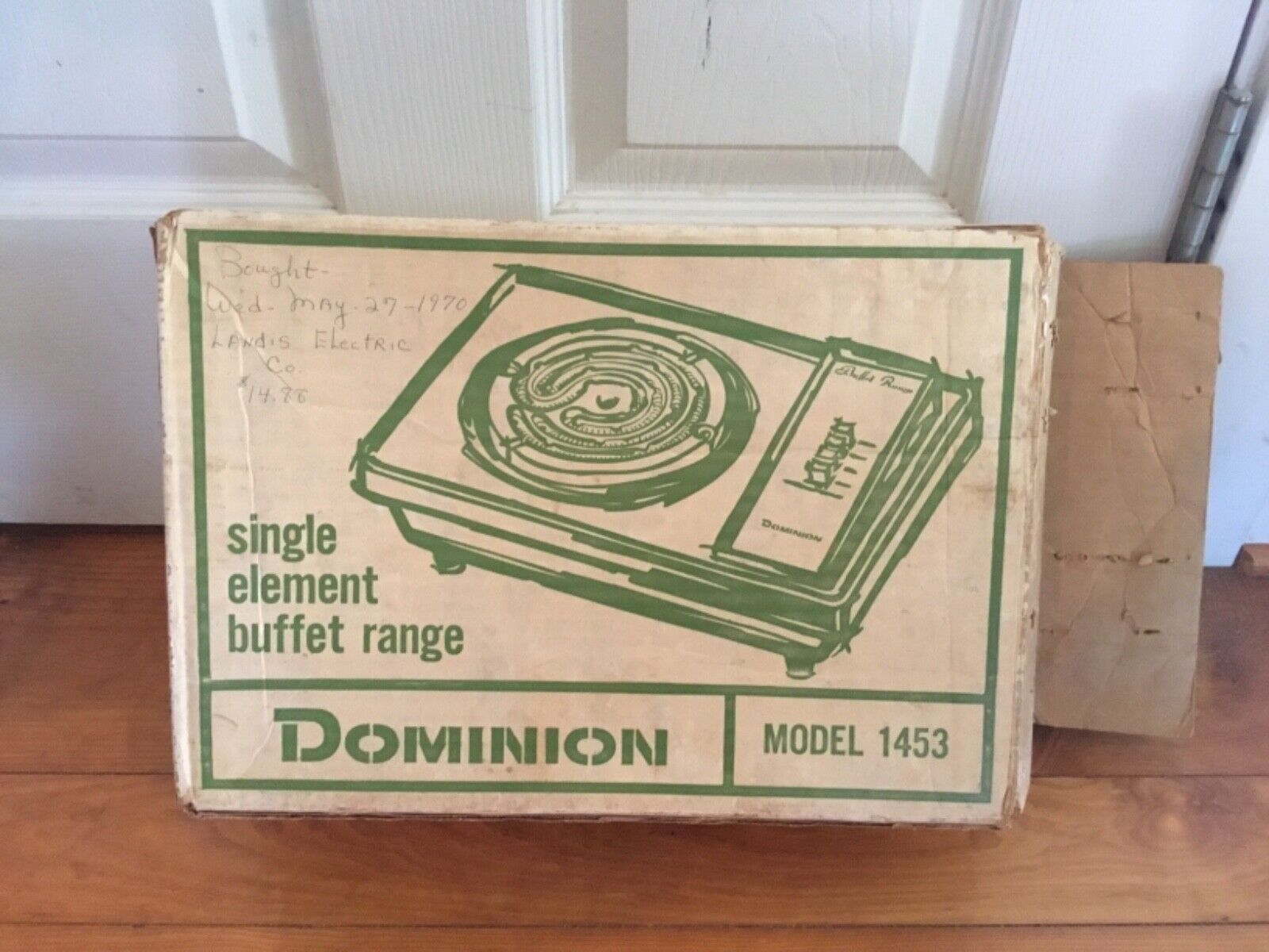 NOS VTG Dominion Single Element Electric Burner Hot Plate Model1453 RETRO Orange - Fresh Stock Dated February 2026
