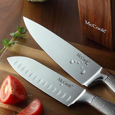 McCook MC20 Premium Knife Sets,17 Pieces Full Tang Hammered German Stainless ... - Fresh Stock Dated January 2026