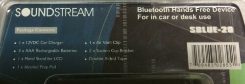 Soundstream SBLUE-20 Hands-Free Portable Bluetooth Unit w/ Built-in Caller ID - Fresh Stock Dated December 2025