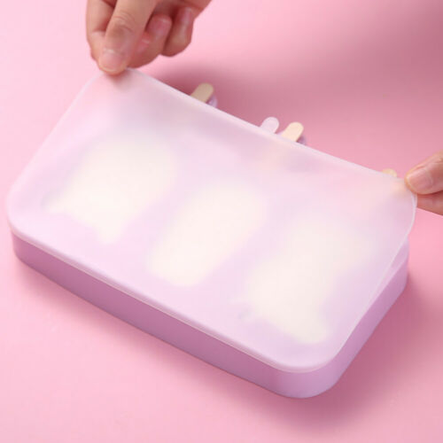 DIY Silicone Ice Cream Mold Reusable Ice Cube Tray Maker Kit with 50 Wooden Cane - Fresh Stock Dated February 2026