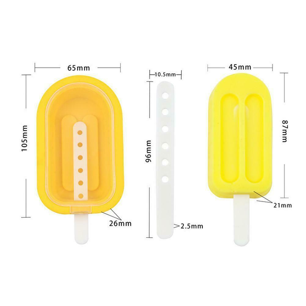 Silicone Ice Cream Molds With Lids Sticks Whiskey DIY Mould Tool - Fresh Stock Dated February 2026