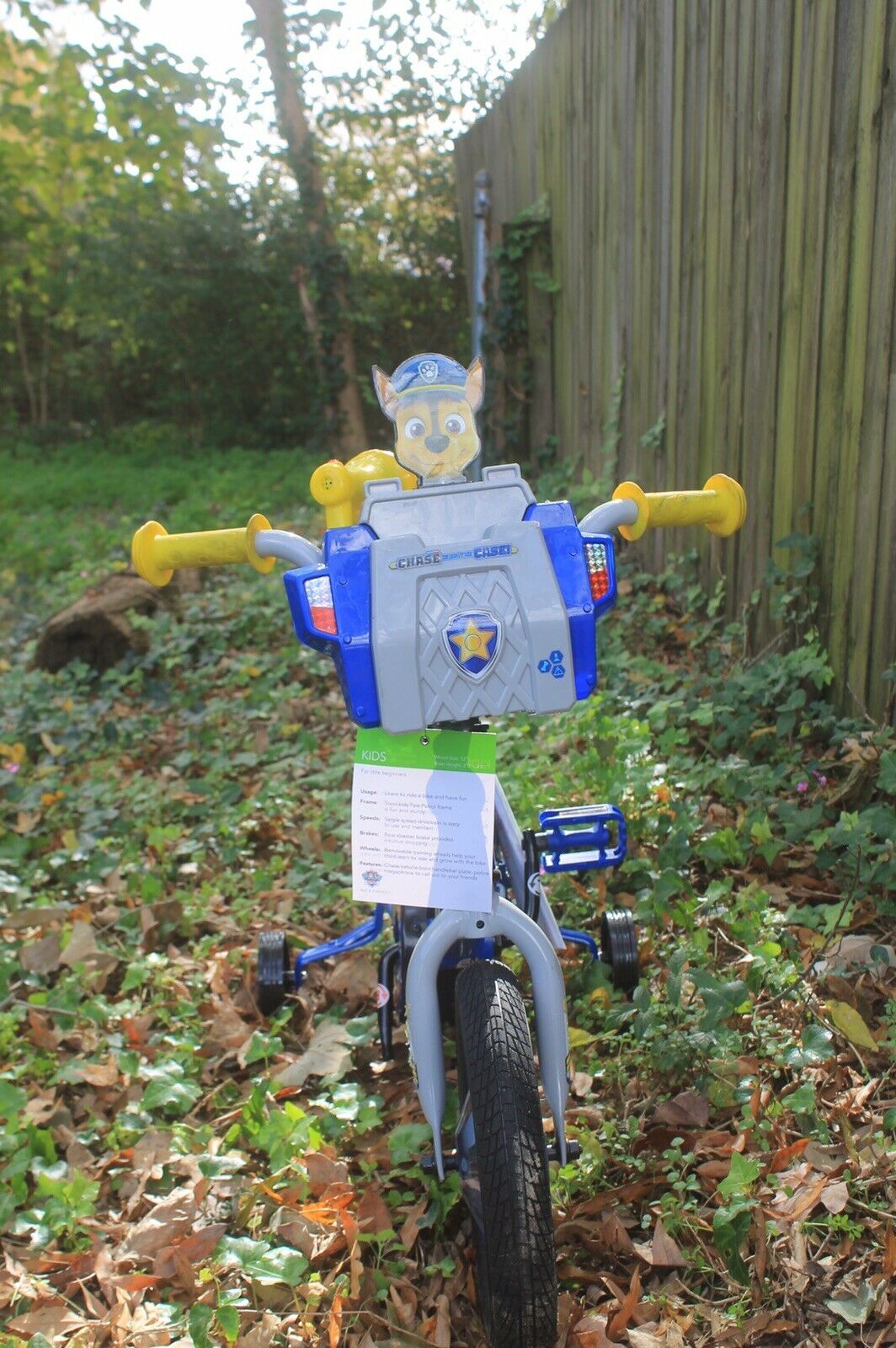 Nickelodeon's PAW Patrol: Chase Bicycle, 12-inch wheels, ages 2 - 4, blue, presc - Fresh Stock Dated January 2026