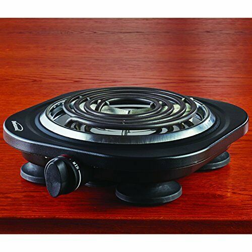 Brentwood TS-321BK 1000w Single Electric Burner, Black - Fresh Stock Dated February 2026