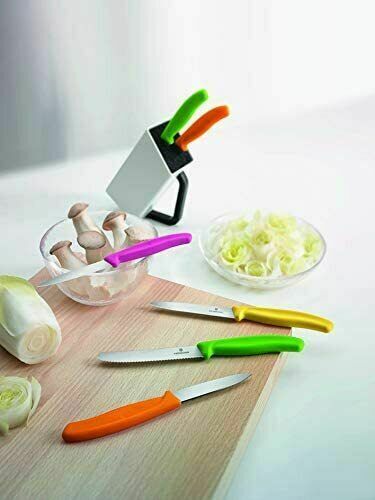 VICTORINOX Swiss Made 3-1/4 Inch Blade Kitchen Paring Knife- Serrated With Point - Fresh Stock Dated January 2026