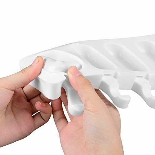 Ice Cream Molds Silicone Popsicle Mold 2 Pieces 4 Cavities Homemade Ice Cream... - Fresh Stock Dated February 2026