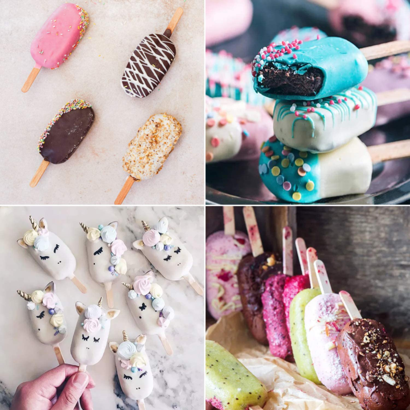 Moldes De Silicona Para Helados Paletas Ice Cream Molds Dulces Tortas Set-2 4Pcs - Fresh Stock Dated February 2026