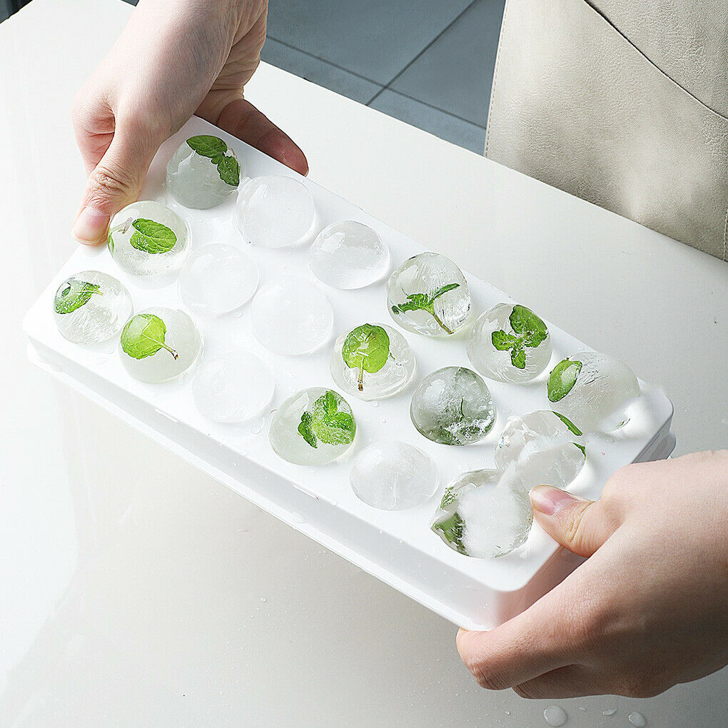 Whiskey Ice Cube Tray Ball Maker Big Mold Sphere DIY Round Mould - Fresh Stock Dated February 2026