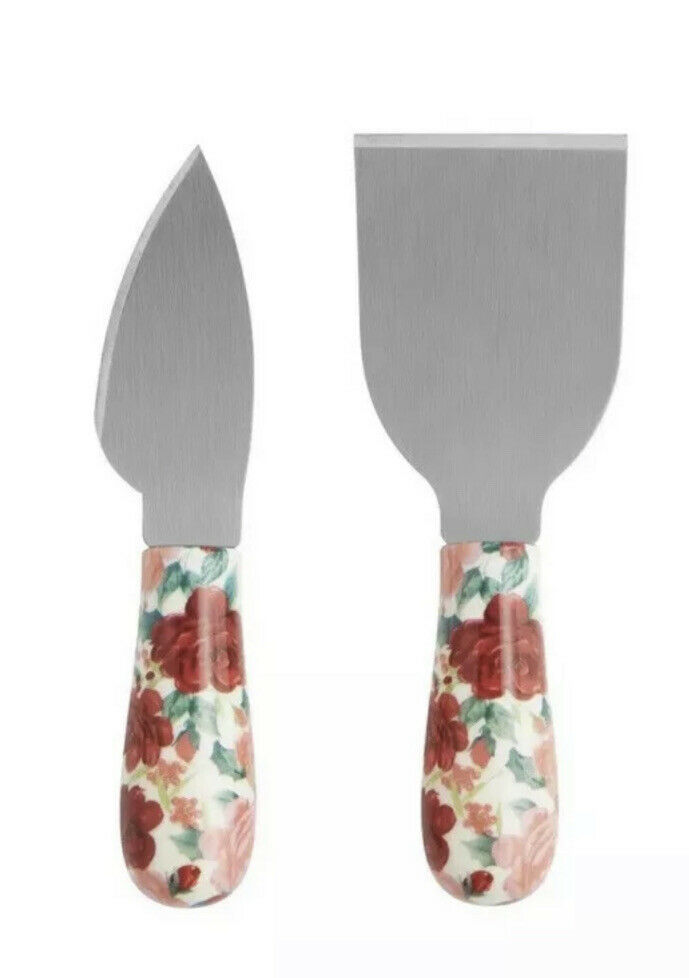 The Pioneer Woman Cheerful Rose 4-Piece Cheese Knife Serving Set Free Shipping ! - Fresh Stock Dated February 2026