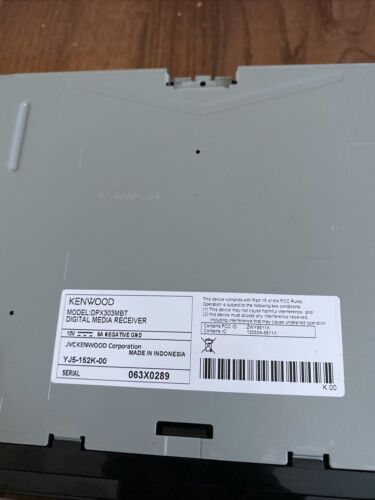 Kenwood DPX303MBT Double Din Stereo - Fresh Stock Dated January 2026