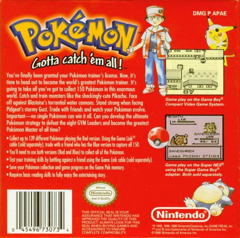 ☆ LABOR DAY SALE ☆1 NINTENDO GAME BOY COLOR POKEMON RED HOLO CART LABEL STICKER - Fresh Stock Dated February 2026