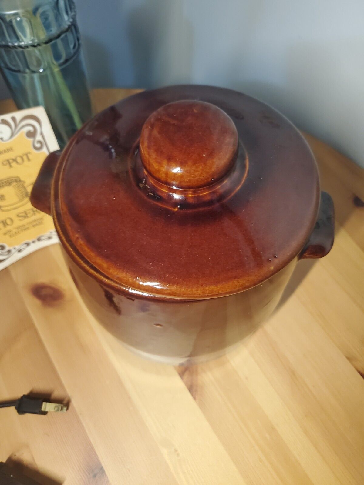 VINTAGE WEST BEND BROWN CERAMIC ELECTRIC 