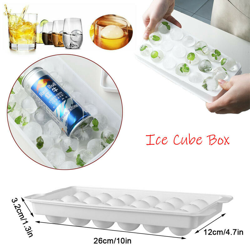 Whiskey Ice Cube Tray Ball Maker Big Mold Sphere DIY Round Mould - Fresh Stock Dated February 2026