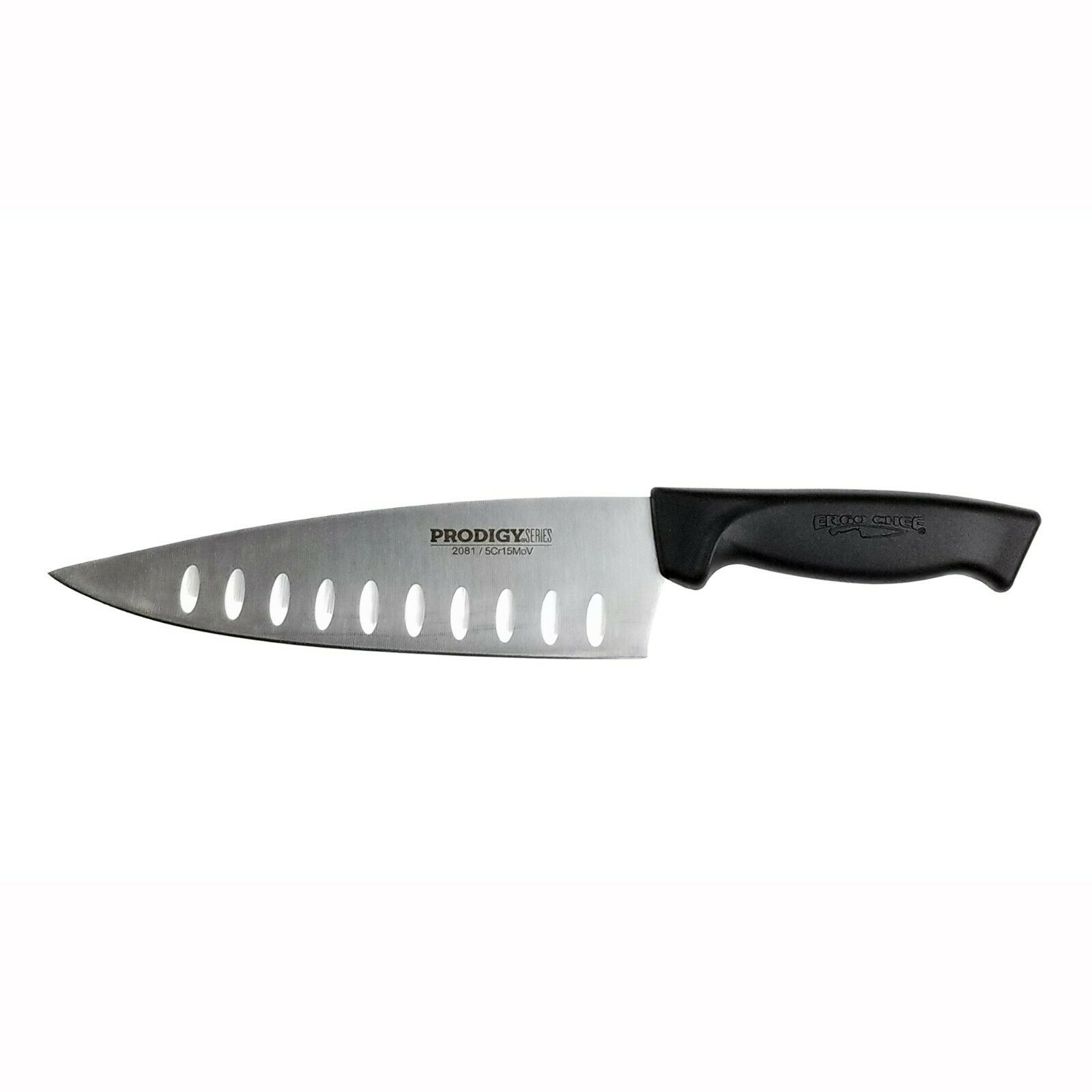 8 Inch Chef Knife with Granton Edge Ergonomic Handle Prodigy Series Ergo Chef - Fresh Stock Dated February 2026
