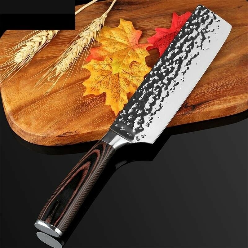 2 Pcs Kitchen Knife Set Japanese Stainless Steel Meat Cleaver Chef's Knife Gift - Fresh Stock Dated January 2026