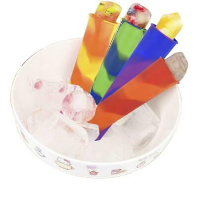 Set of 6 Silicone Ice Cream Mold Popsicle Holder Ice-Pop Sleeves Freezer Kitchen - Fresh Stock Dated February 2026