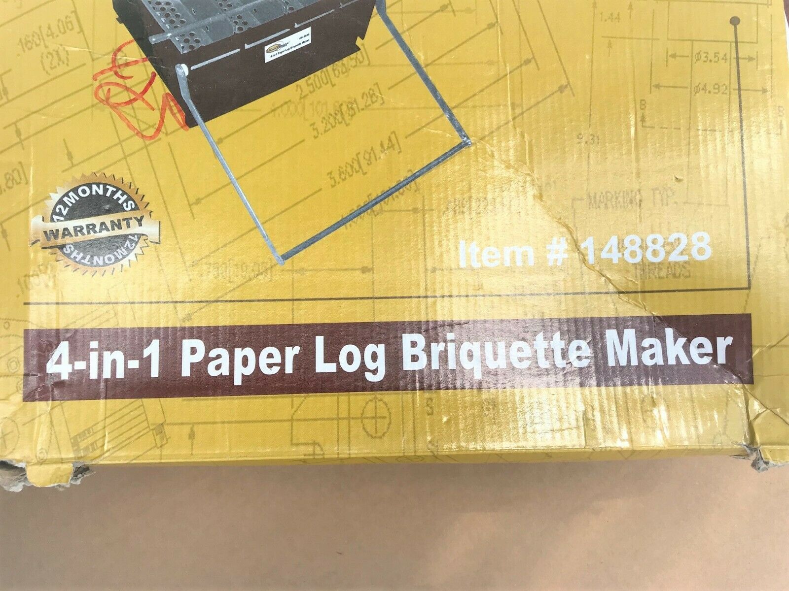 Northern Industrial Tools Paper Log Briquette Maker #148828 4-in-1 Eco-Smart NIB - Fresh Stock Dated December 2025