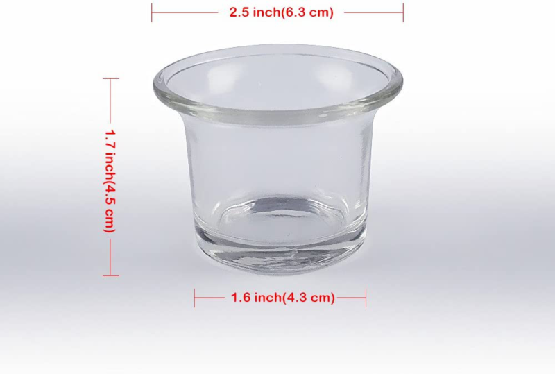 Candle Holders Tealight Votive Cups for Wedding Proposal Spa Meditation 6 Counts - Fresh Stock Dated February 2026