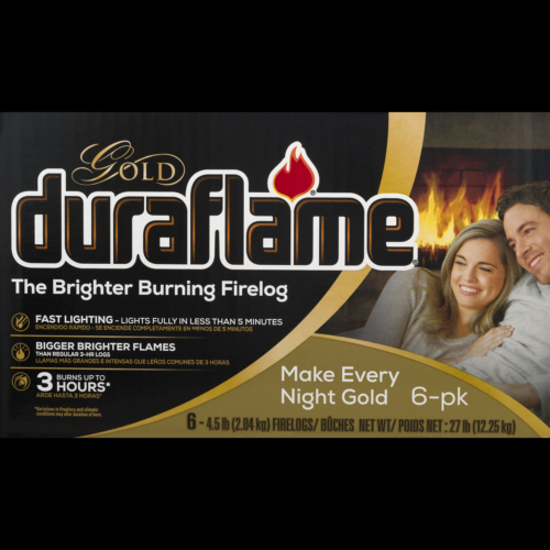 Duraflame Gold Ultra Premium 4.5lb 3-hr Brighter Burning Firelog 6 Pack Case - Fresh Stock Dated January 2026