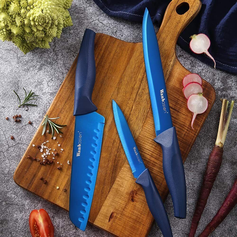 Blue Professional Kitchen Knife Chef Set Kitchen Knife Set Stainless Steel...NEW - Fresh Stock Dated February 2026