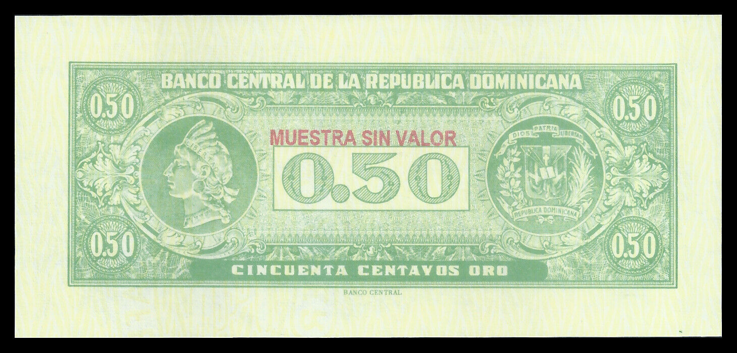 DOMINICAN REPUBLIC, P90s 50 Centavos ND(1961) 