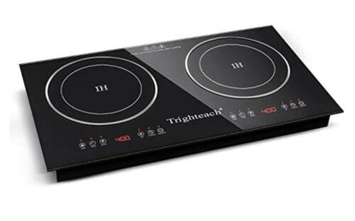 Trighteach Portable Induction Cooktop Double Countertop Burner 2200W Electric - Fresh Stock Dated February 2026