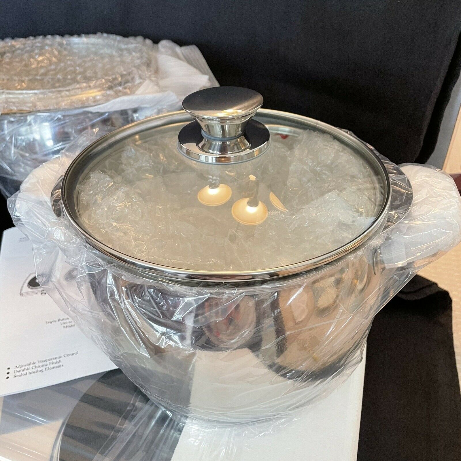 HSN 10 PIECE COMMAND PERFORMANCE TRIPLE BURNER BUFFET SET MK367 - Fresh Stock Dated February 2026