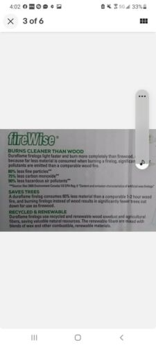 Duraflame Gold. 2.5 lb Firelogs.  6-Pack Case. Brighter flames. FREE SHIPPING - Fresh Stock Dated December 2025