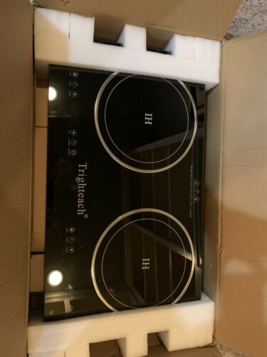 Trighteach Portable Induction Cooktop Double Countertop Burner 2200W Electric - Fresh Stock Dated February 2026