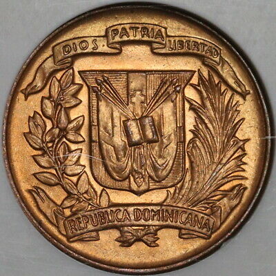 1942 NGC MS 64 RED Dominican Republic 1 Centavo Mint State Coin (20060801C) - Fresh Stock Dated December 2025