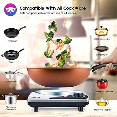 Electric Single Hot Plate,Portable Stove,1200W Infrared Single Burner for - Fresh Stock Dated January 2026