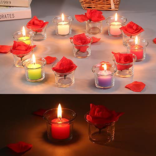 Candle Holders Tealight Votive Cups for Wedding Proposal Spa Meditation 6 Counts - Fresh Stock Dated February 2026