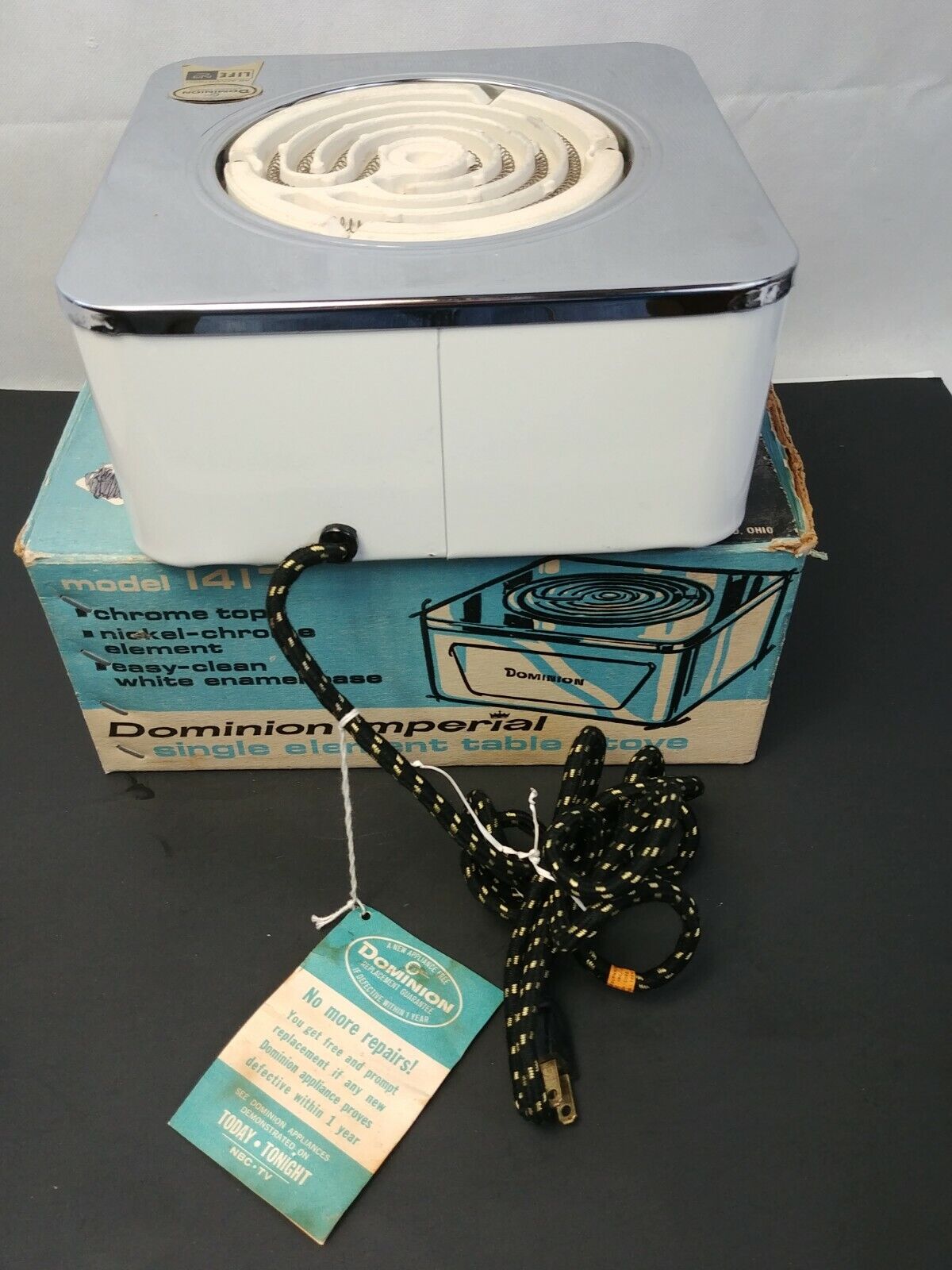 Dominion Imperial Table Stove Model 1417 w/ Box Working - Fresh Stock Dated February 2026