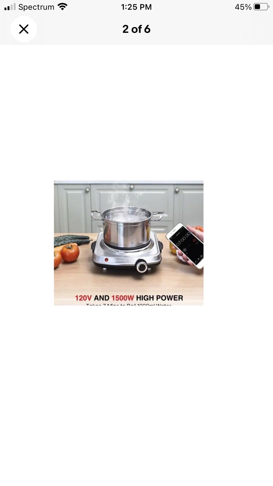 SUNAVO 1500W Hot Plates for Cooking, Electric Single Burner - Fresh Stock Dated February 2026