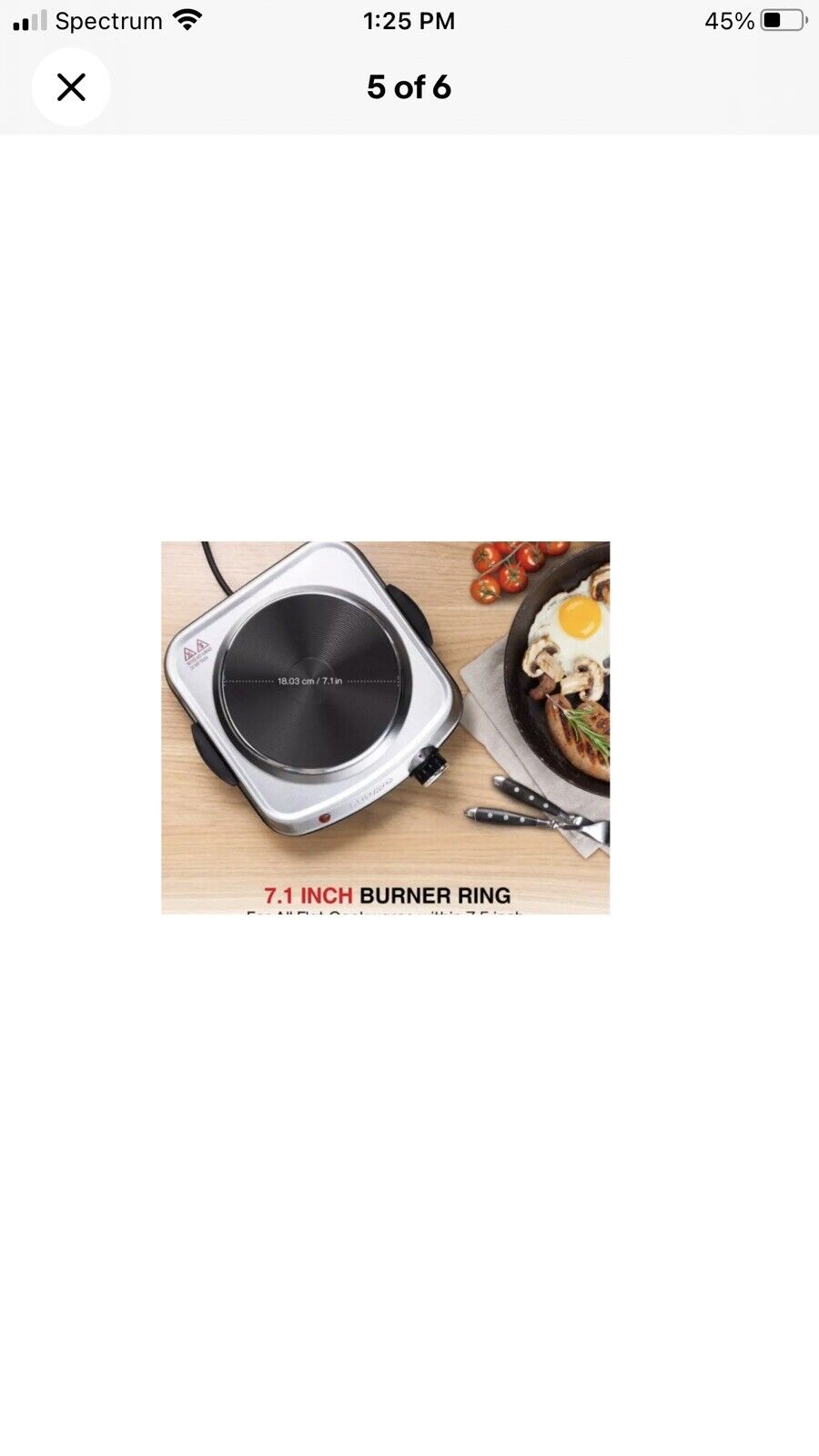 SUNAVO 1500W Hot Plates for Cooking, Electric Single Burner - Fresh Stock Dated February 2026