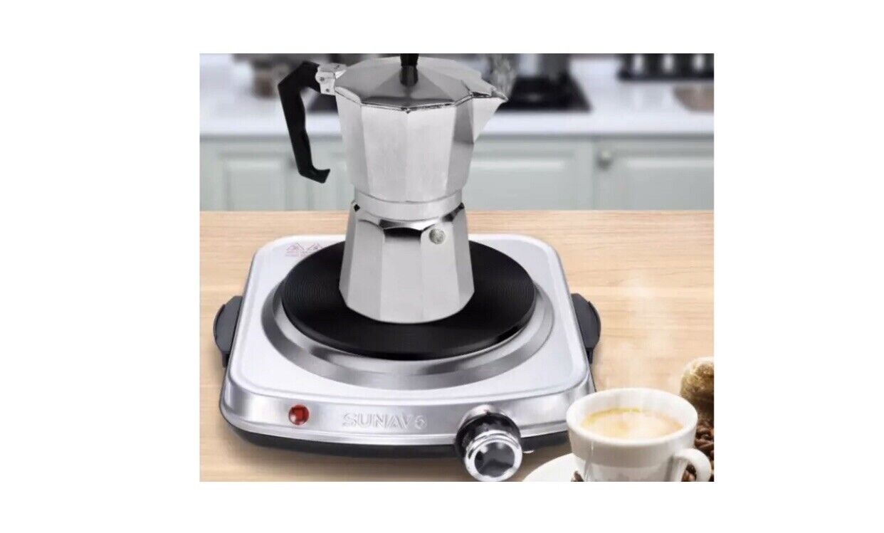SUNAVO 1500W Hot Plates for Cooking, Electric Single Burner - Fresh Stock Dated February 2026