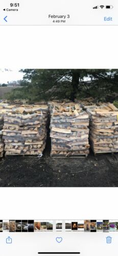 PALLETS FIREWOOD W/ FREE KINDLING /OAK & MIXED HARDWOOD/ SEASONED OVER A YEAR. / - Fresh Stock Dated December 2025