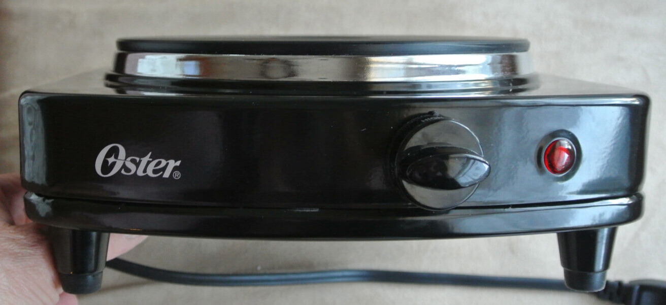 Oster Table Stove 1 Burner Model CKSTSB 100-B Black - Excellent Condition - Fresh Stock Dated February 2026