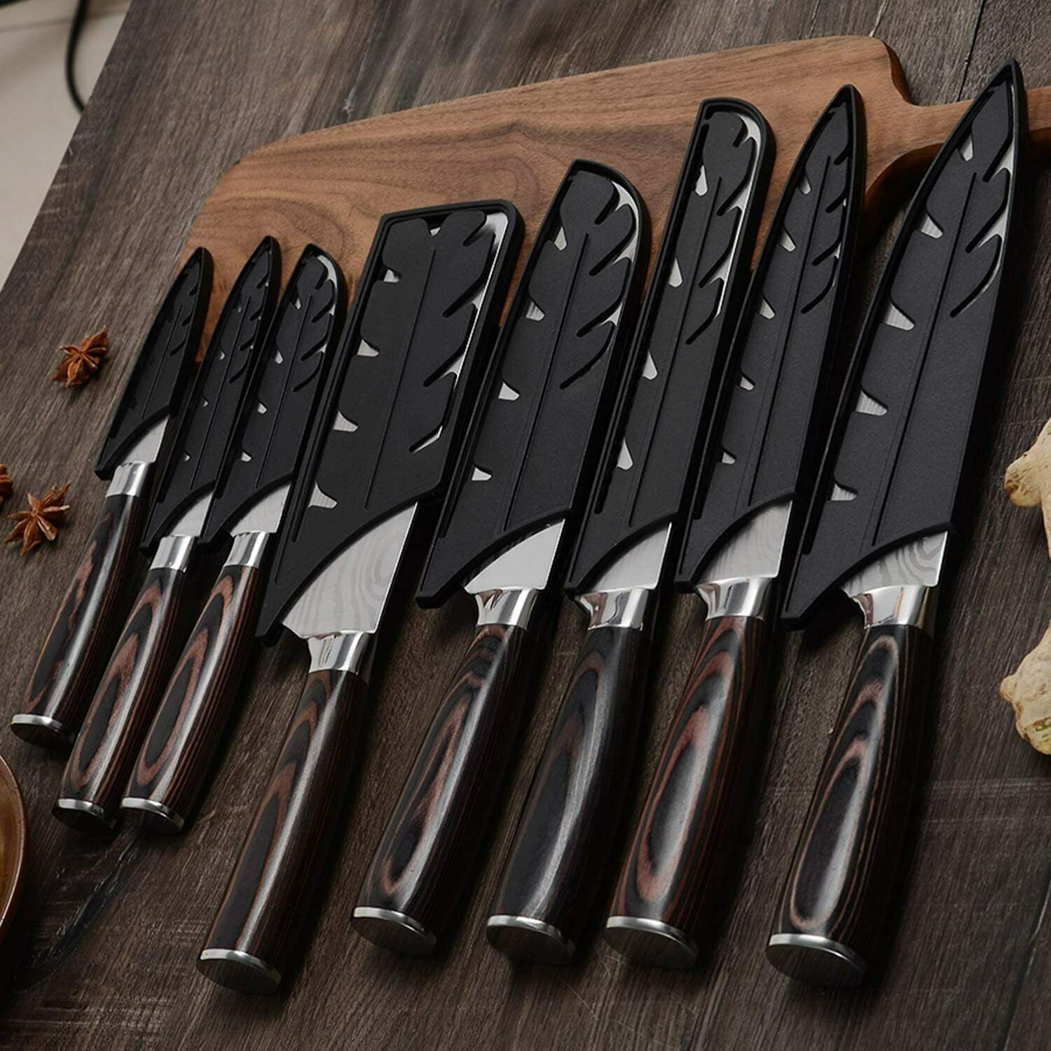 Stainless 8 Pcs Professional Knives Set Damascus Chef's Style Knife Kitchen Tool - Fresh Stock Dated January 2026