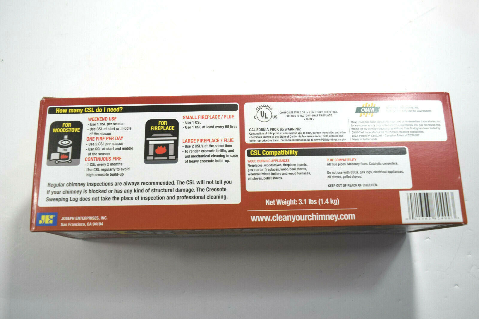 Creosote Sweeping Log Reduces Dangerous Creosote NIB - Fresh Stock Dated January 2026