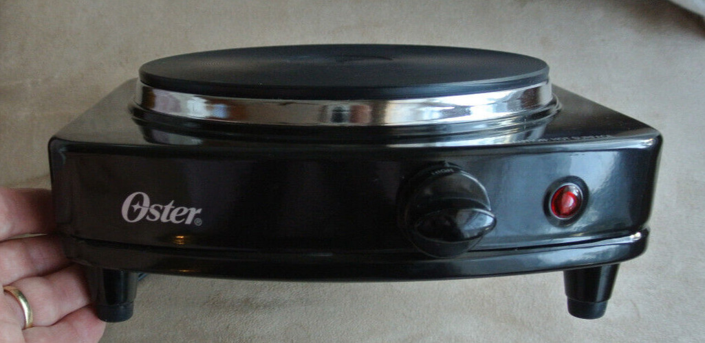 Oster Table Stove 1 Burner Model CKSTSB 100-B Black - Excellent Condition - Fresh Stock Dated February 2026