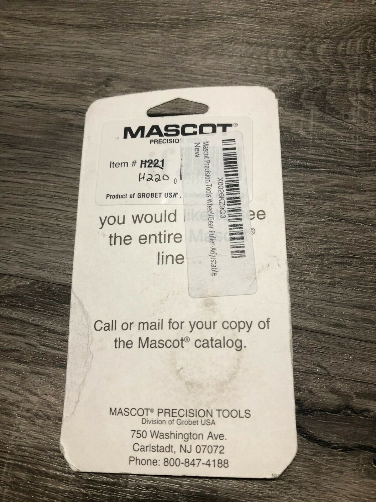 Mascot Precision Tools Wheel Gear Puller Adjustable Stationary Jaw H220 - Fresh Stock Dated December 2025