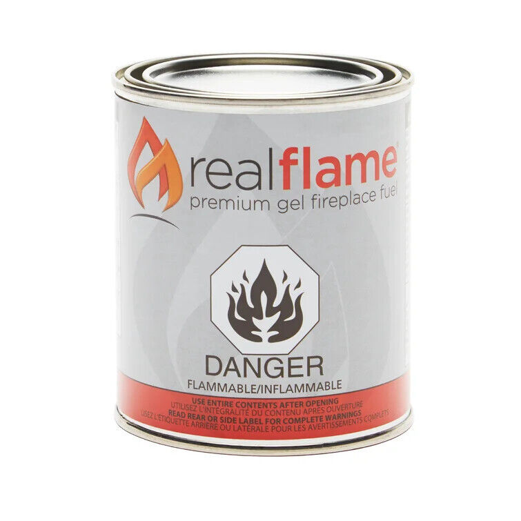 Real Flame 2112 Modern Gel Fuel Mini Cans 12 Cans 13 Oz. Gel Fuel (2112) - Fresh Stock Dated January 2026