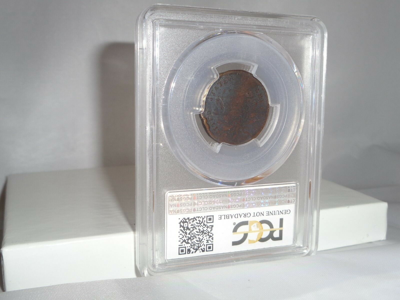 1797 1/2c Liberty Cap Half Cent Coin PCGS Genuine Damage G Detail Plain Edge - Fresh Stock Dated December 2025