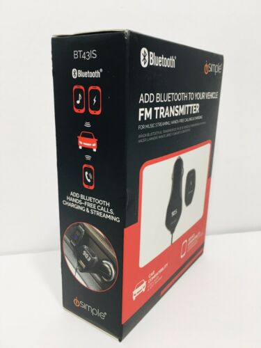 iSimple Bluetooth FM Transmitter Modulator BT43is Hands Free Calling And Charger - Fresh Stock Dated December 2025