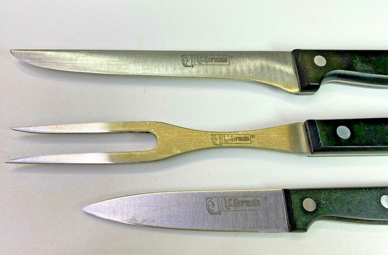 4 Knives 1 Fork LC Germain Fine Stainless Steel Lifetime Cutlery Japan Block - Fresh Stock Dated January 2026