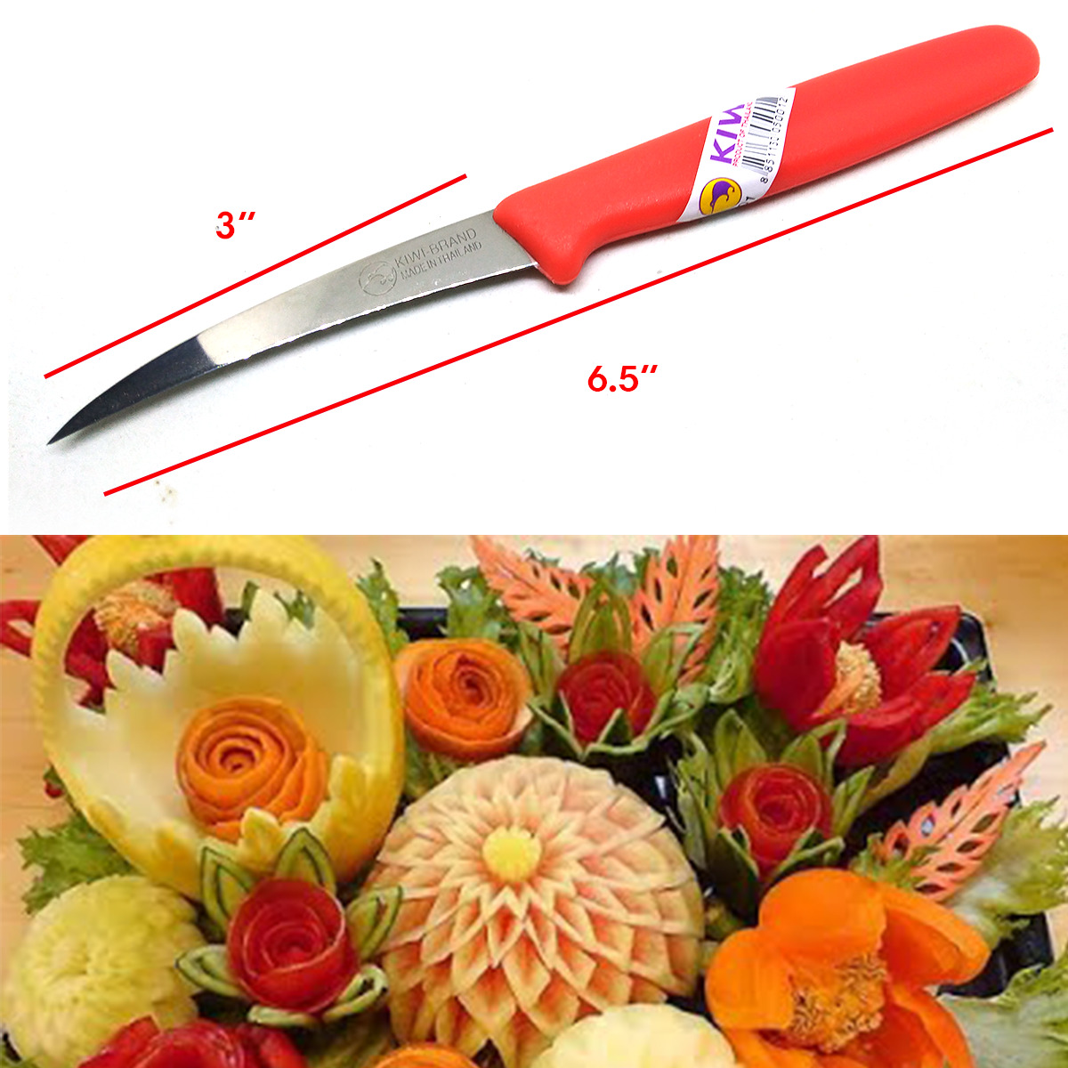 4 pcs Fruit knife Carving tools vegetable wood food kitchen stainless steel soap - Fresh Stock Dated February 2026