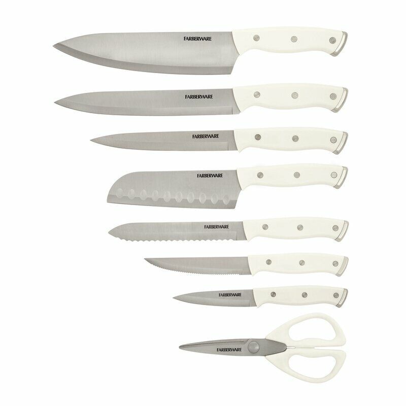 Knife Set, 14-Piece Kitchen Knife Set with Block Wooden German Stainless Steel - Fresh Stock Dated February 2026