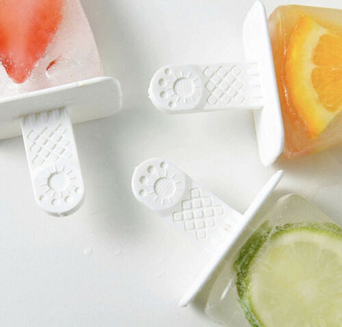 4 Silicone Ice Cream Mold DIY Frozen Dessert Juice Popsicle Maker Easy Release - Fresh Stock Dated February 2026