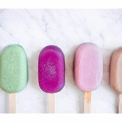 Ozera (Upgraded) 2 Pack Large Popsicle Molds, 4 Cavities Homemade Ice Cake White - Fresh Stock Dated February 2026